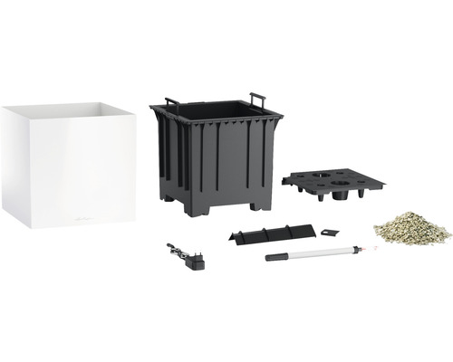 Lechuza Cube Pflanzgefäß mit Bewässerungseinsatz und Zubehör