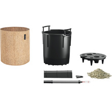 Komplettes Pflanzgefäß Set mit Korkoptik