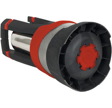 Detailansicht eines Heizlüfters mit Griff und Metallelement