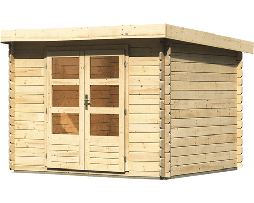 Gartenhaus aus Holz mit Doppeltür und Fenstern