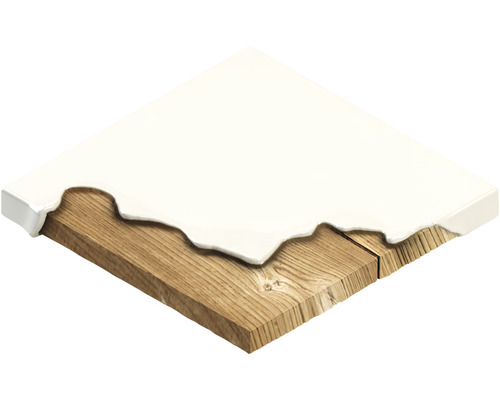 Holzbrett teilweise mit Beschichtung