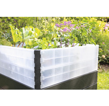Hochbeet klassisch GARANTIA ERGO Quadro Turbo M 75 inkl. Flora-Wassersparsystem 80 x 60 x 75 cm stone
