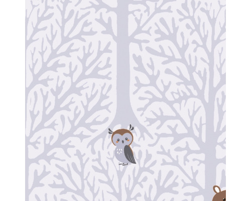 Tapete mit Eulen- und Baumdesign