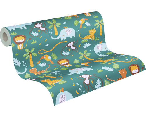 Tapetenrolle mit Dschungeltier-Motiv
