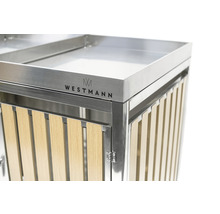 Mülltonnenbox WESTMANN inkl. zwei Pflanzkästen 134 x 84 x 125 cm silber-Holzoptik
