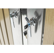 Mülltonnenbox WESTMANN inkl. zwei Pflanzkästen 134 x 84 x 125 cm silber-Holzoptik