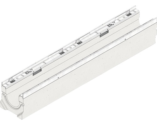 Hauraton Faserfix KS 100 Entwässerungsrinne Unterteil Typ 01 bis F 900 1000 x 160 x 160 mm-0