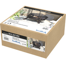 Verpackung des Feuerkorbs Wildfire von Buschbeck mit Abmessungen und Produkteigenschaften
