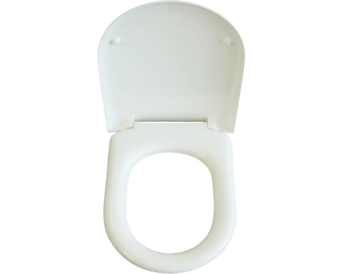 Toilettensitz mit Deckel in geöffneter Position