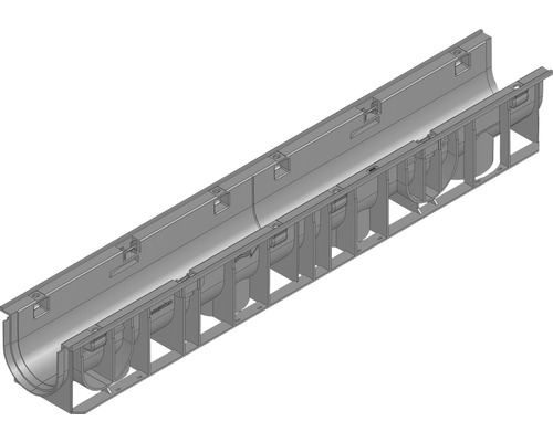 Hauraton Recyfix Standard 100 Entwässerungsrinne Unterteil Typ 01 aus PP 1000 x 150 x 134 mm