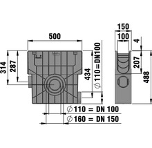 Hauraton Recyfix Standard 100 Einlaufkasten aus PP mit Eimer 500 x 150 x 488 mm-thumb-2