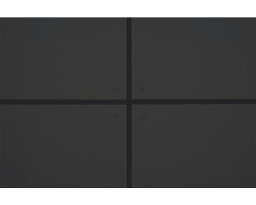 Nahaufnahme von vier Paneelen mit Fugen