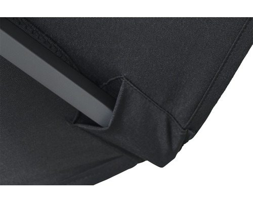 Detailansicht eines Sonnenschirms mit Gestell