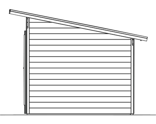Abbildung eines Gartenhauses mit Pultdach