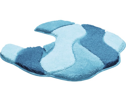 Blau gemusterte WC-Vorleger Matte
