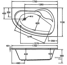 Whirlpool Ottofond Poel Mod. A System Basis 175x110 cm weiß-thumb-1