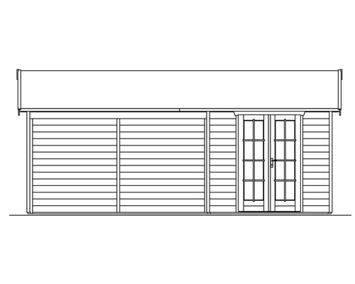 Abbildung eines Gartenhauses mit Doppeltür