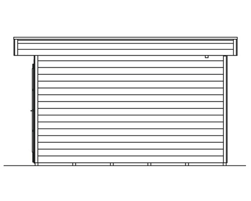 Abbildung eines Gerätehauses aus Holz