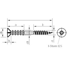 Justierschraube Senkkopf für I-Stern 6,0 x 100 mm, Galv. verz. 100 Stück-thumb-2