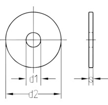 Kotflügelscheibe 5,3 x 15 mm galv.verzinkt, 100 Stück-thumb-1