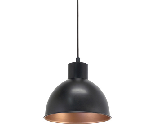 Hängelampe mit Metallsockel und Schirm