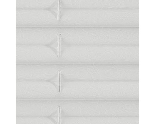 Nahaufnahme einer weißen Plissee-Jalousie