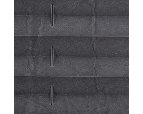 Detailansicht einer grauen Fensterplissee Struktur