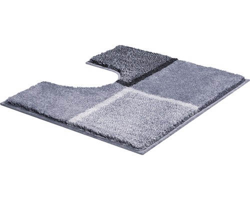 Grauer WC-Vorleger mit geometrischem Muster