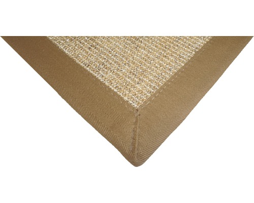 Detailansicht eines Sisalteppichs mit Bordüre