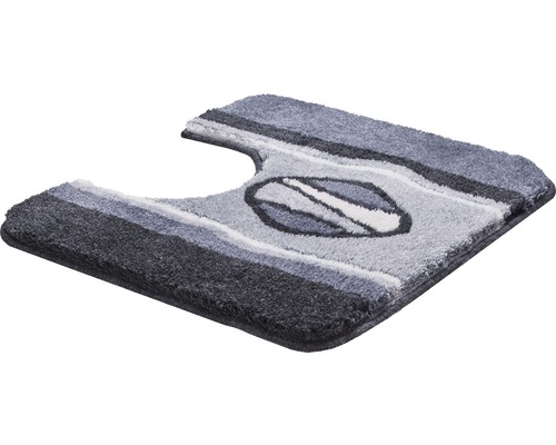 WC-Vorleger mit Streifenmuster und Aussparung für Toilette