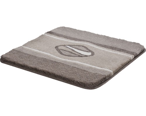 Quadratische Badematte mit Streifen und Muster