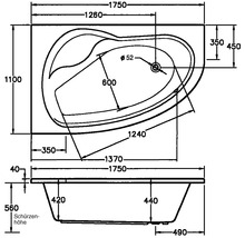 Whirlpool Ottofond Poel Mod. B System Komfort 175x110 cm weiß-thumb-1 Whirlpool Ottofond Poel Mod. B System Komfort 175x110 cm weiß-thumb-1