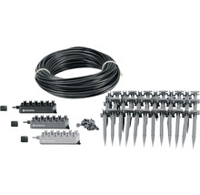 Gardena Micro-Drip-System Starter-Set Pflanztöpfe M mit Schlauch, Verteiler und Halterungen für die Bewässerung von Pflanztöpfen