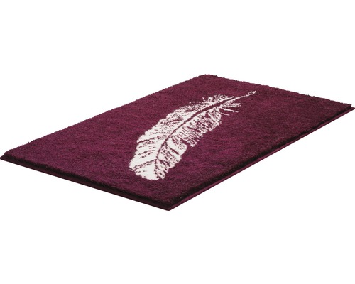 Rechteckige Badematte mit Federdesign