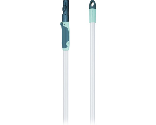 Zwei weiße Teleskopstiele für Reinigungsgeräte