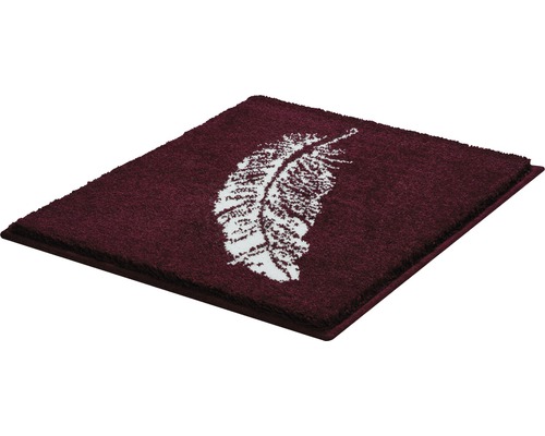 Quadratische Badematte mit Feder-Motiv
