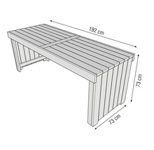 Gartenmöbel-Set Amsterdam Kiefer 8-Sitzer 3-teilig grau