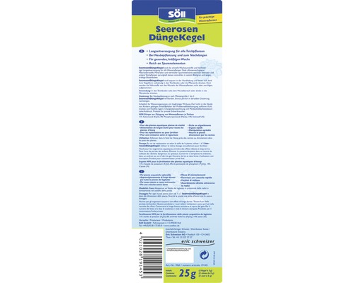 Söll Seerosen Düngekegel zur Langzeitversorgung von Teichpflanzen, zur Neu- und Nachbepflanzung für gesundes Wachstum