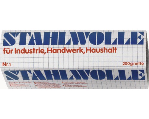 Stahlwolle für Industrie, Handwerk und Haushalt, 200 Gramm netto