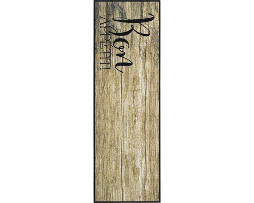 Fußmatte mit Bon Appetit Schriftzug und Holzoptik