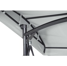 Detailansicht Sonnenschirmmechanismus mit Gestänge und Feder