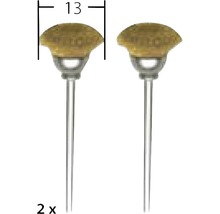 Zwei Polierpinsel mit einem Durchmesser von 13 Millimetern.