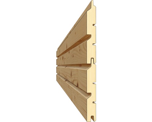Holzfassade mit Nut- und Federprofil