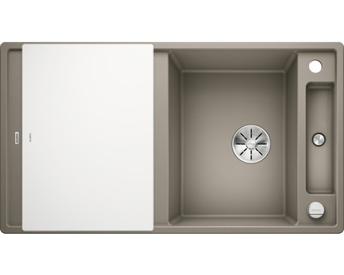 Spüle mit Abtropffläche und Schneidebrett