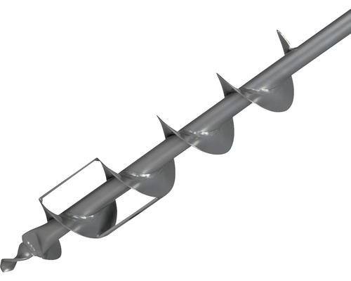 Erdbohrer aus Metall mit spiralförmigem Bohrkopf