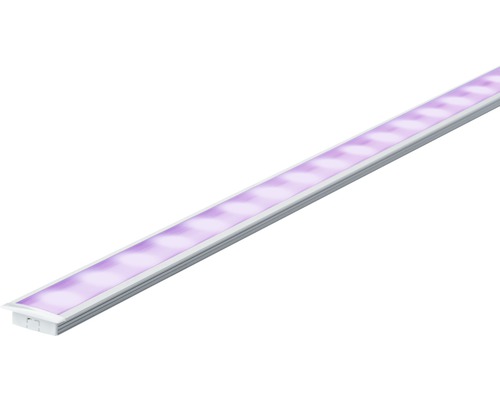 LED-Leuchte mit mehreren violetten Lichtpunkten in einem schmalen, länglichen Gehäuse.