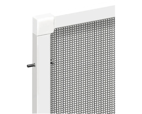 Detailansicht eines Insektenschutzgitters mit Rahmen