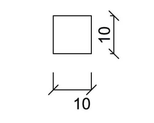 Quadratische Form mit Maßangabe 10