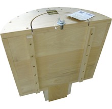 Holzkiste mit Deckel und Verschluss für den Aussenbereich
