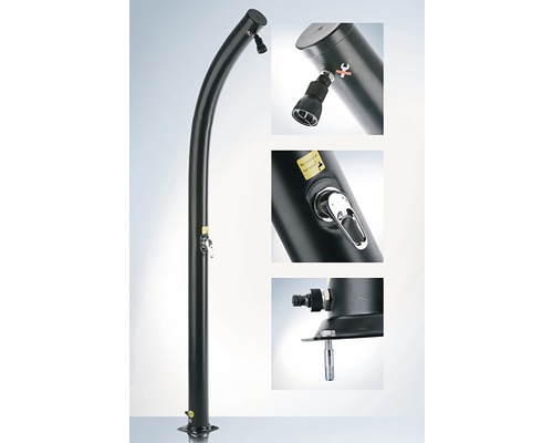 Gartendusche mit Wasserhahn und Duschkopf